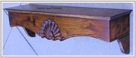 Code: PD 120-M Name: Wall Shelves Size: W=75 x D=20 x H=22 cm Wood: Solid Mahogany wood.﻿